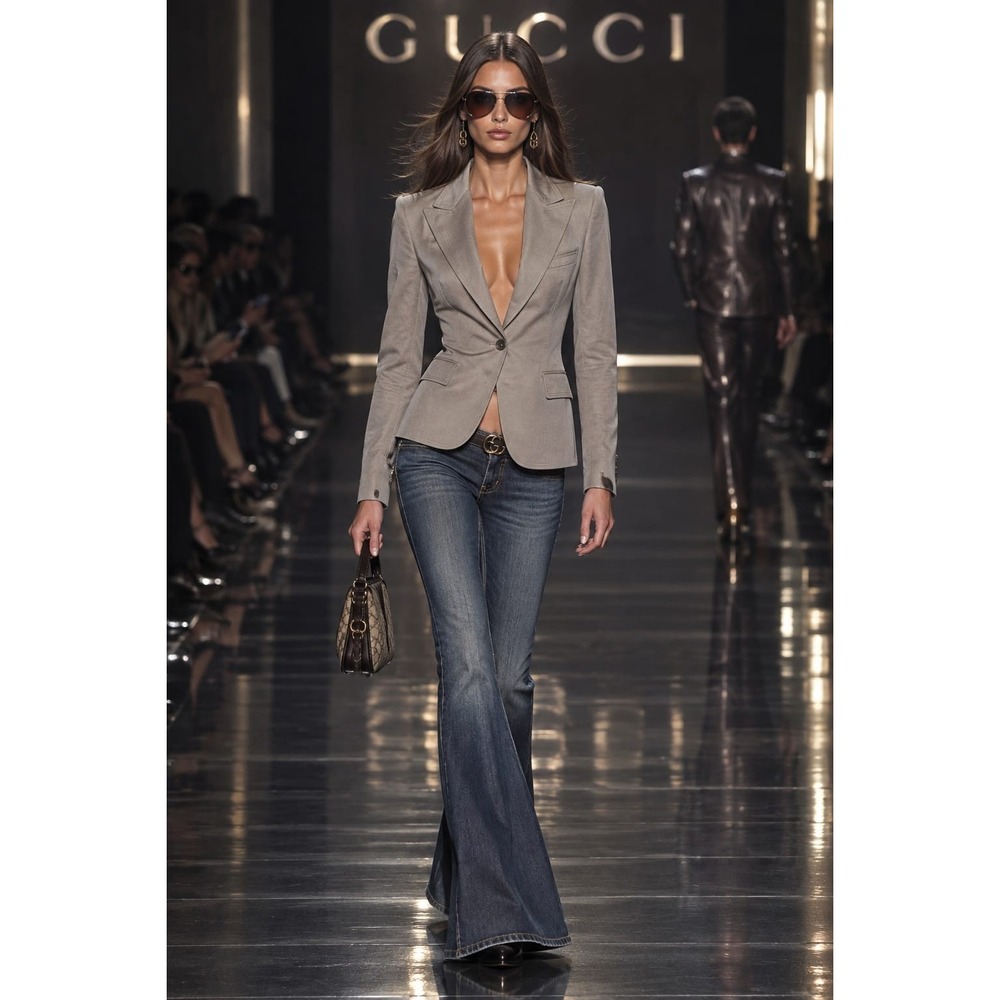 Gucci by Tom Ford Women's Wool Blazer Jacket 40 Spring/Summer Runway Era Italy